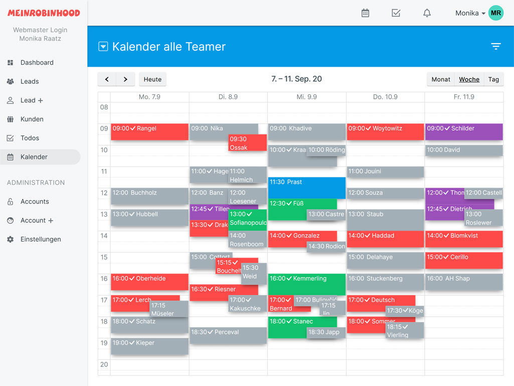 Screenshot Office Kalender